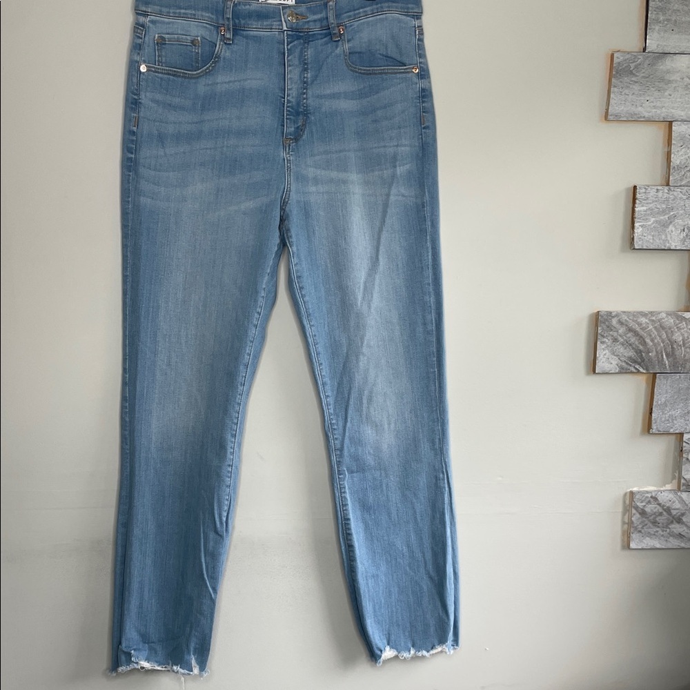LOFT HIGH WAIST FLARE KICK CROP JEANS/ 31/12